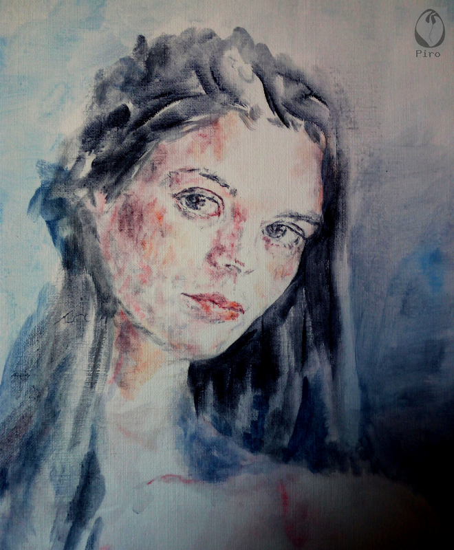 oil on paper - olio su carta di Piro